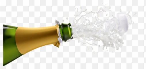 Champagne Explosion Transparent Png - Background Bottle Pop