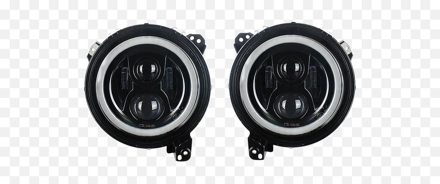 Jeep 9 - Inch Drl Halo Led Headlights Wrangler Jljlu Solid Png,Black Diamond Icon 320 Lumens