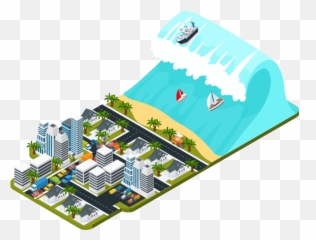 Toray And The Hydrogen Future - Tsunami Isometric Illustration png