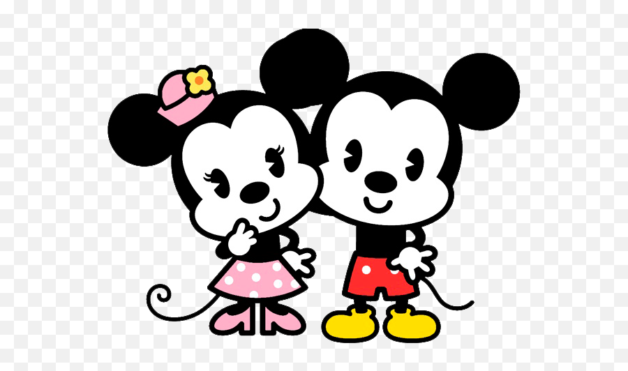 Minnie And Mickey Transparent Png - Dibujos De Mickey Mouse Kawaii,Mickey And Minnie Png