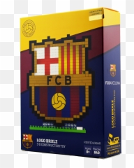 Brxlz Barcelona Fc Team Logo 3d Construction Toy - Fc png