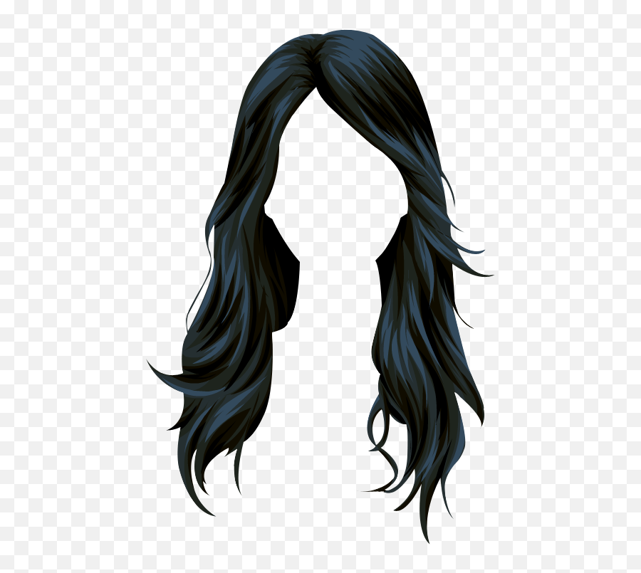 Download Wig Stardoll Long Hair Vector Black Clipart Png - Transparent Pink Hair Png,Wig Png