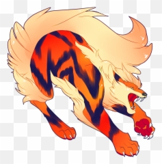Pokemon 10059 Shiny Mega Arcanine - Cartoon Png,Growlithe Png