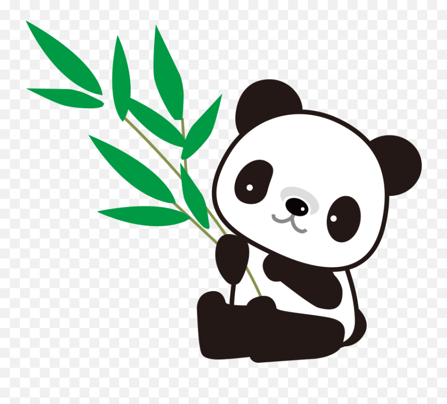 Panda Png Animal Images Bear Cute Baby - Cute Panda With Bamboo Drawing,Panda  Cartoon Png - free transparent png images 
