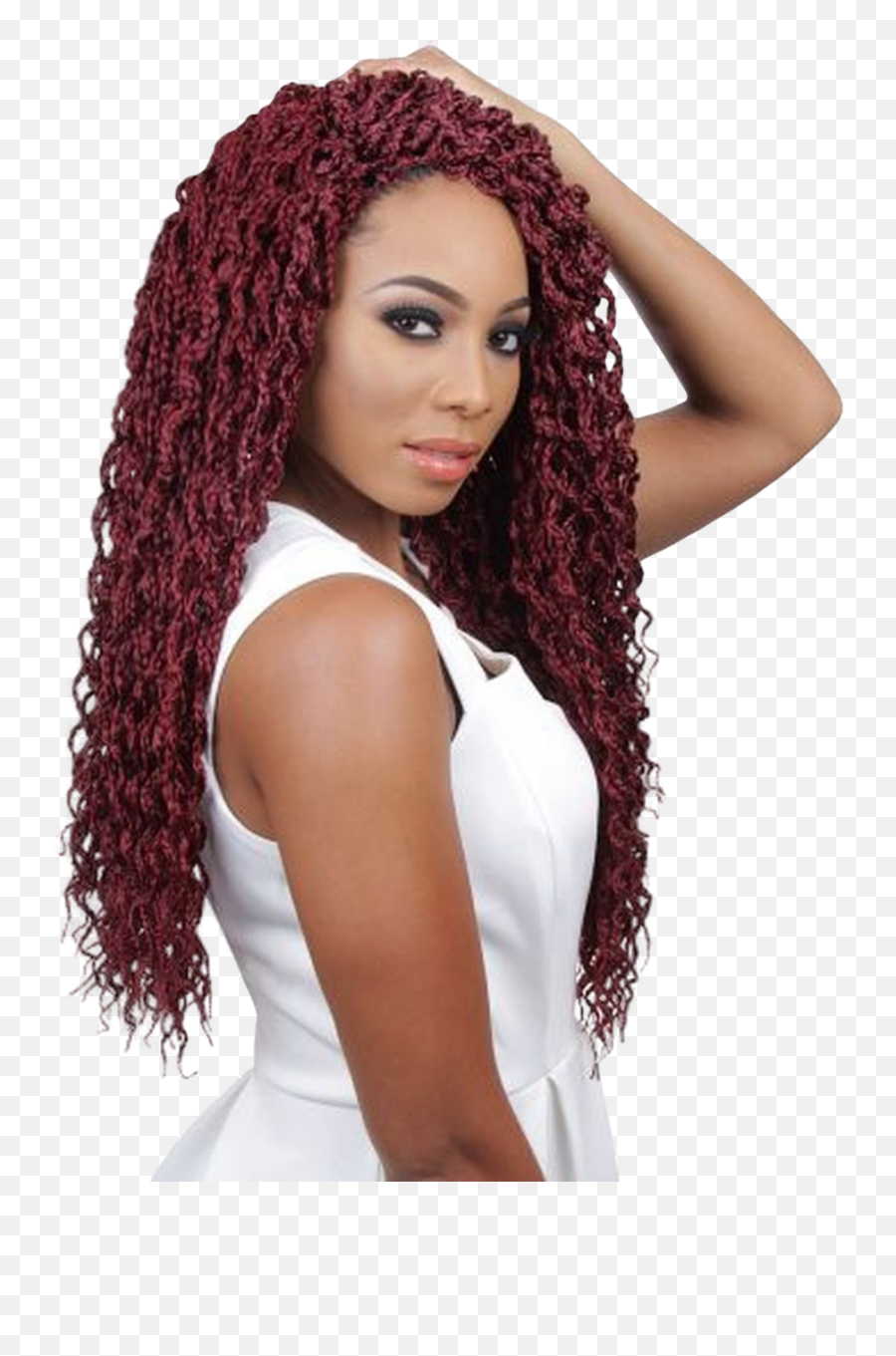 Eve Curly Box Braids - Box Braid Curly Crochet Png,Braids Png