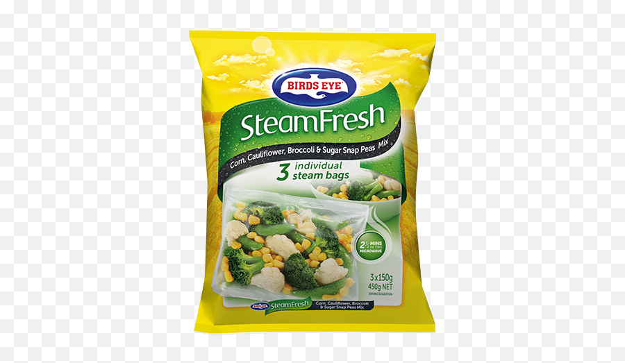 Corn Cauliflower Broccoli U0026 Sugar Snap Peas Mix 450g - Birds Eye Steam Fresh 3 Packs Png,Cauliflower Png