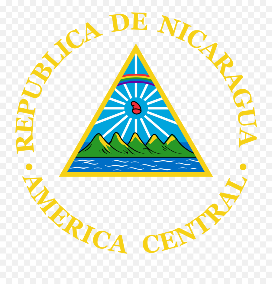 Triangle Flag Banner Png - Detail Nicaragua Symbol Old Nicaragua Coat Of Arms,Triangle Banner Png