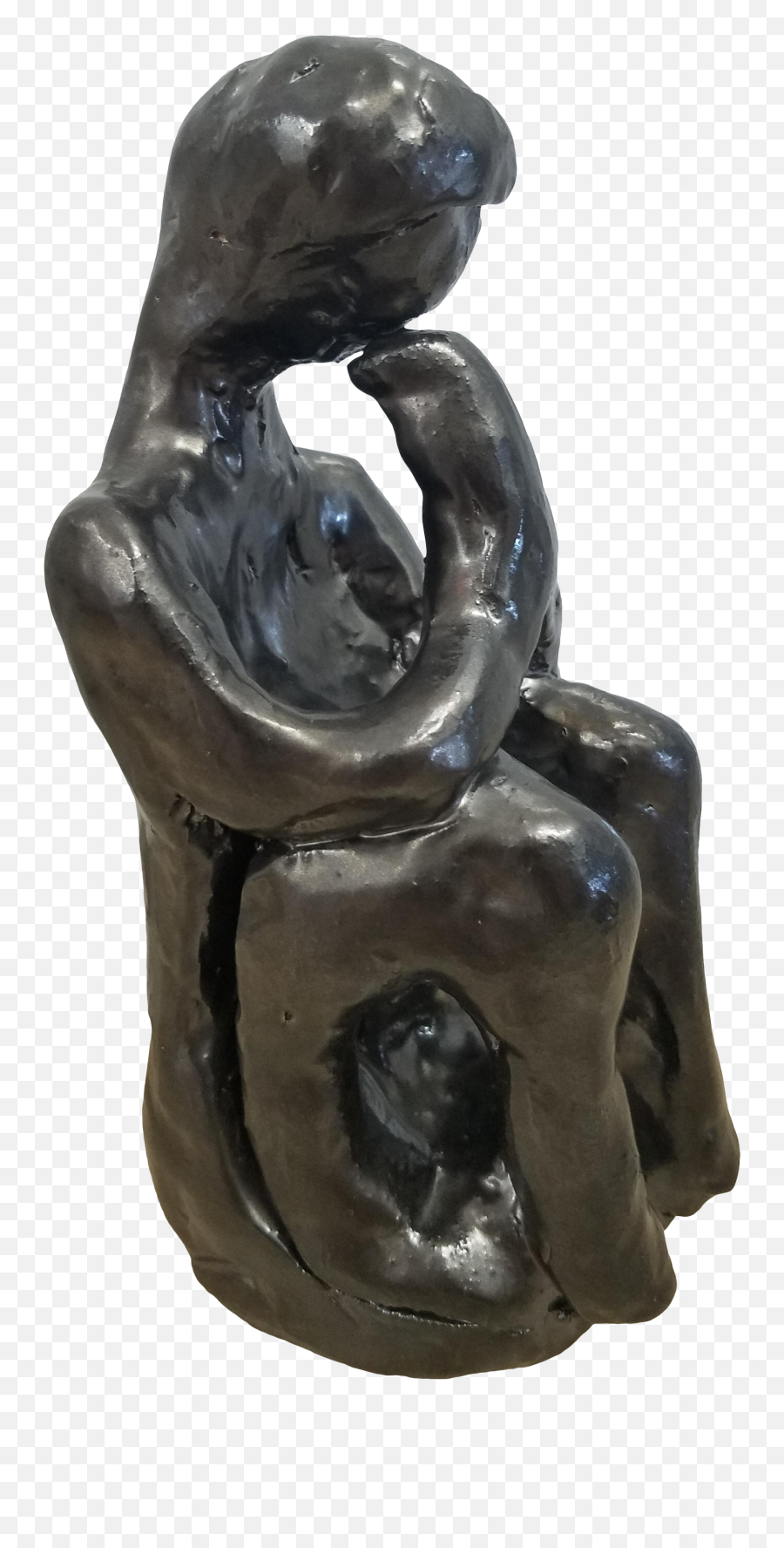 1990s Nettie The Thinker Studio Pottery Sculpture - Carving Png,The Thinker Png