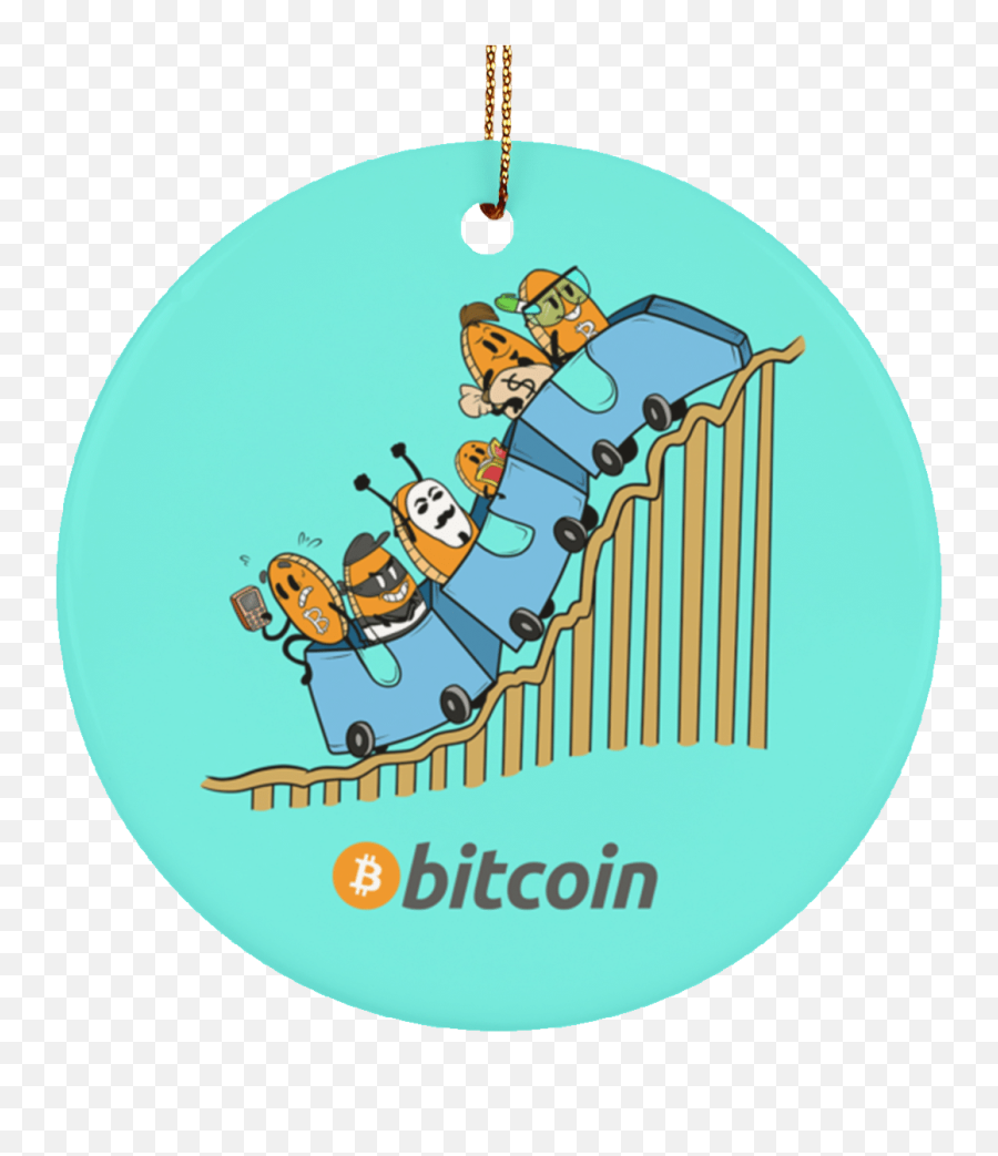 Download Hd Bitcoin Rollercoaster Christmas Tree Ornament - Cartoon Png,Rollercoaster Png