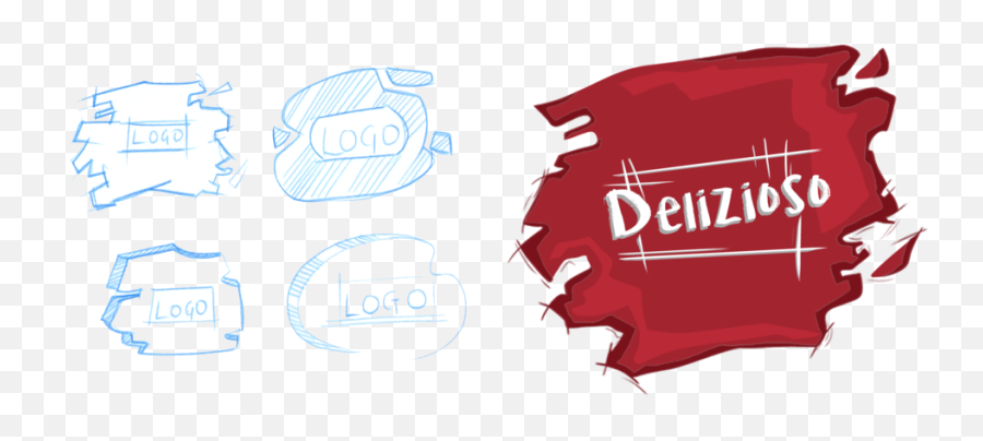 Delizioso Logo Website Illustration U2014 Khushnam Mirza - Sketch Png,Cooking Logo