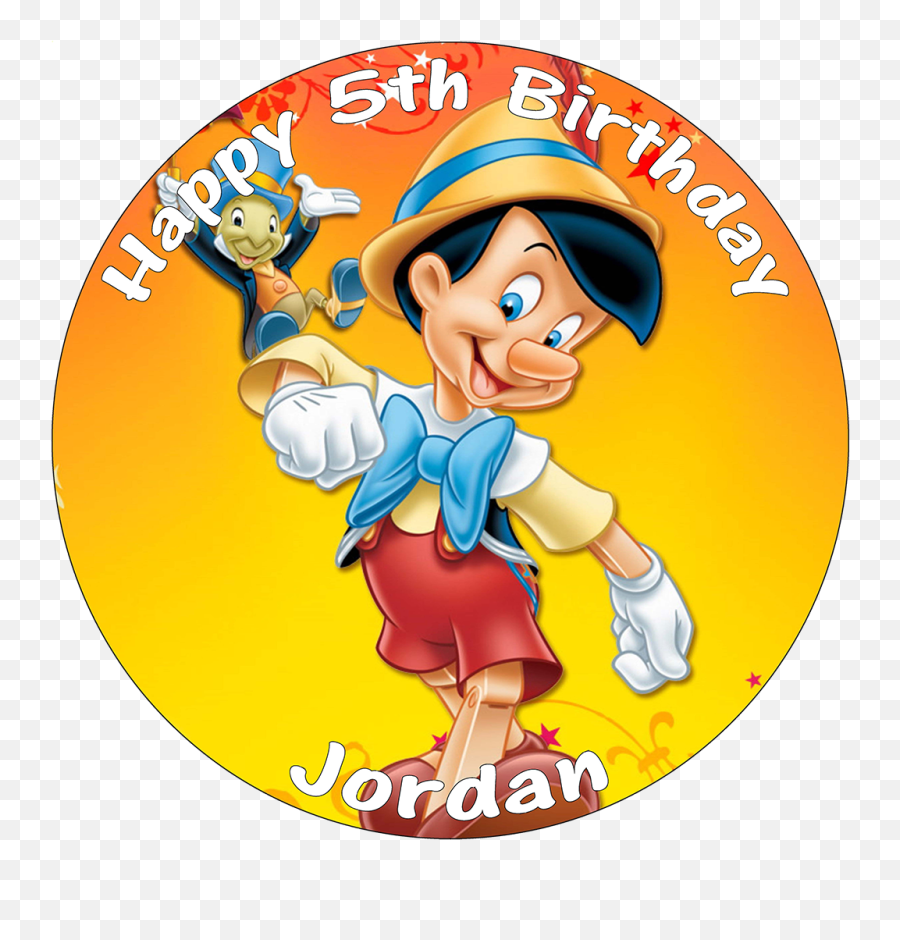 Disney Cartoon Characters - Happy Birthday Pinocchio Png,Pinocchio Png