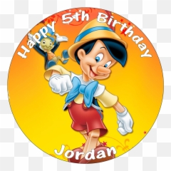 Disney Cartoon Characters - Happy Birthday Pinocchio Png,Pinocchio Png