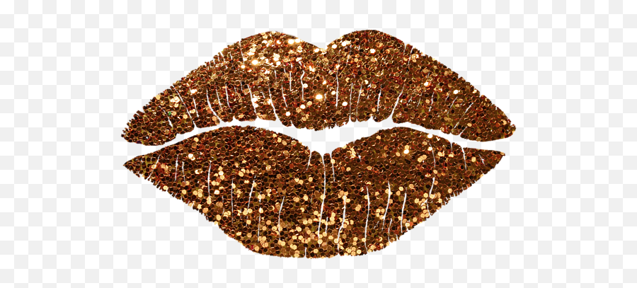 Rosegold Sparkle Kissing Lips Fashion Art Tank Top - Bead Png,Kissing Lips Png