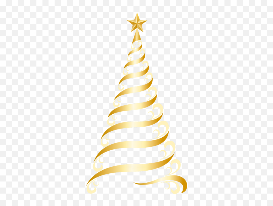 Transparent Golden Deco Tree Png Clipart Christmas - Christmas Tree Vector Png,Christmas Tree Png Transparent