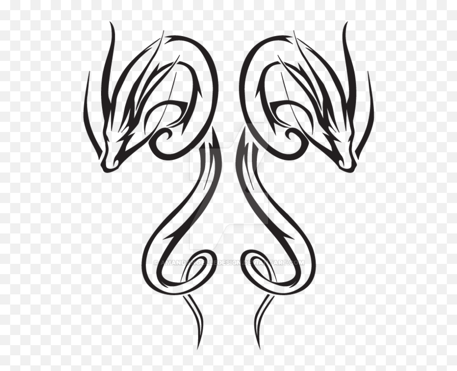 Tattoo Sketch Image Dragon Graphics - Dragon Png Download Tribal Dragon Tattoo Transparent,Face Tattoo Png