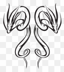 Tattoo Sketch Image Dragon Graphics - dragon png download Tribal Transparent