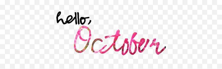 Hello October Png Photos Mart - Hello October Gif,October Png