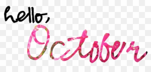 Hello October Png Photos Mart - Hello October Gif,October Png