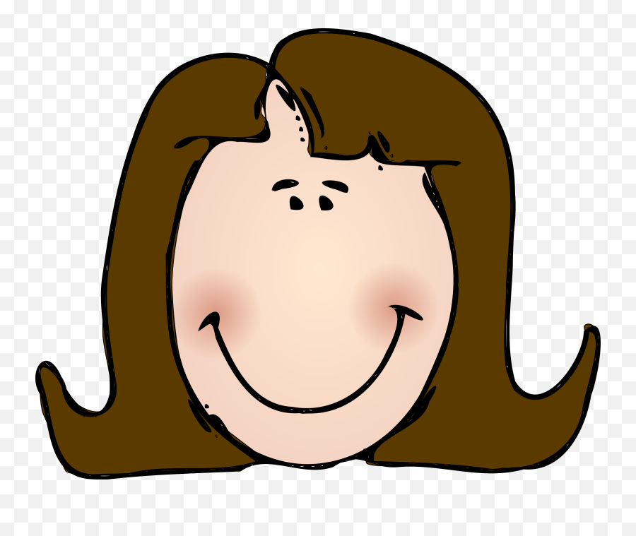 Happy Female Cartoon Face Clip Art - Vector Cartoon Woman With Glasses Png,Cartoon Woman Png