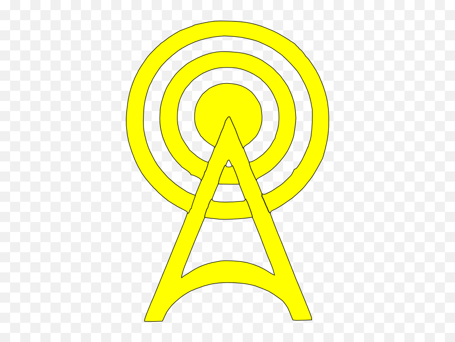 Yellow - Radiotowericon Clip Art At Clkercom Vector Clip Dot Png,Radio Tower Png