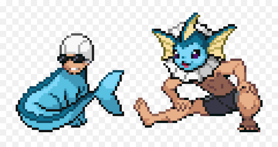 Good Vaporeon - Eevee Pixel Art Pokemon Png,Vaporeon Transparent