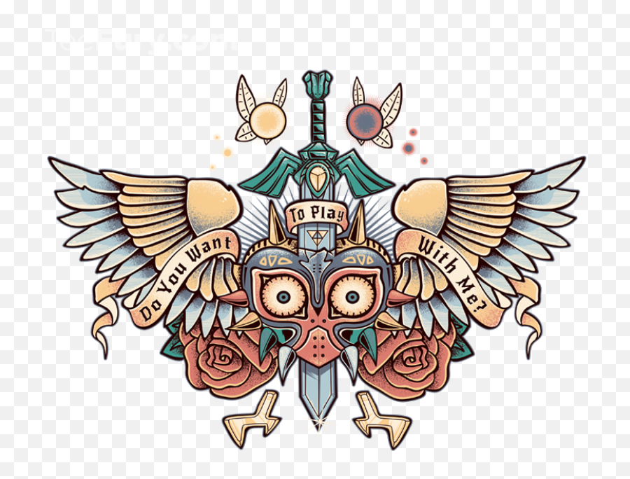 Legend Of Zelda Tattoos Tattoo - Legend Of Zelda Tattoo Png,Majora's Mask Transparent