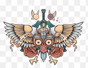 Legend Of Zelda Tattoos Tattoo - Legend Of Zelda Tattoo Png,Majora's Mask Transparent