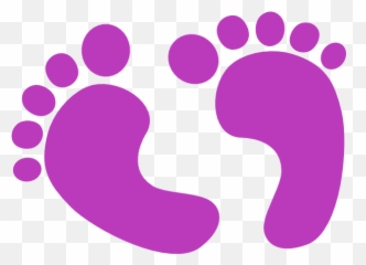Purple Girl Picture Download Png Files - Gold Baby Feet Clipart