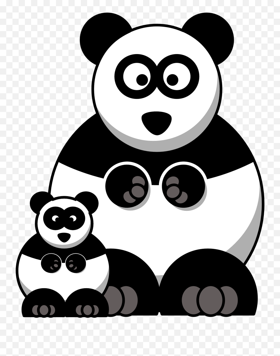 Cartoon Panda Icon Clip Art - Gia Ình Gu Vector Png,Cute Panda Icon