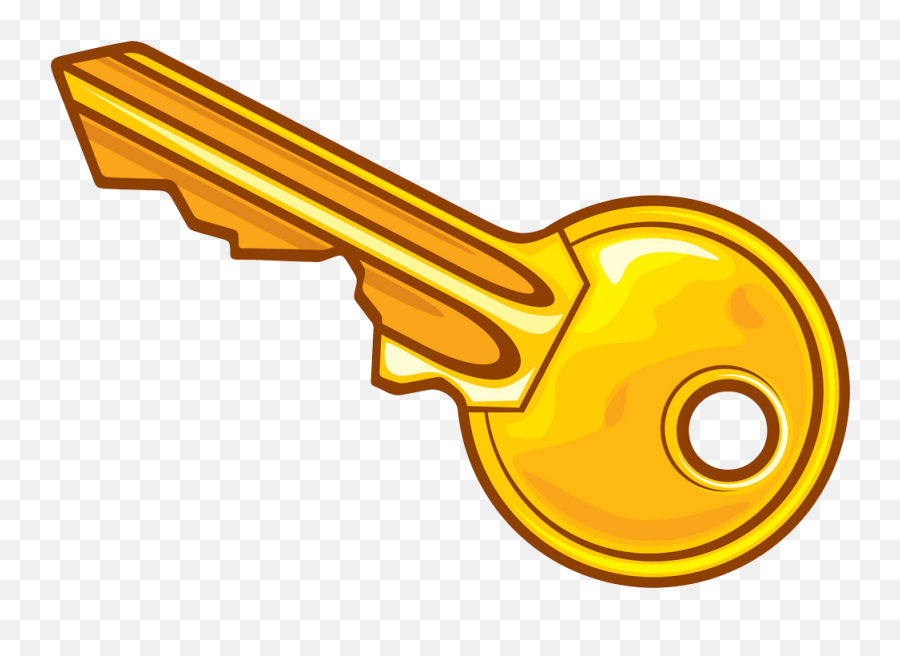Yellow Key Clipart Transparent - Clipart World Yellow Keys Clipart Png,Key Icon Transparent Background