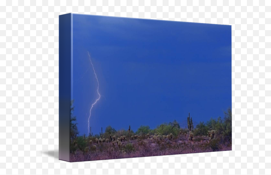 Lightning Bolt Strike In The Desert By James - Lightning Png,Lightning Strike Png