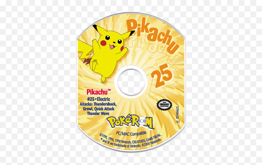 Pokérom 25 - Pikachu The Learning Company Free Download Optical Disc Png,Pikachu Icon Tumblr