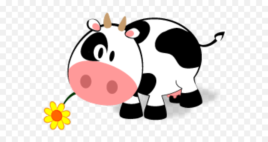 Cattle Clipart Little Cow - Png Download Full Size Clipart Transparent Cow Cartoon Cute,Cute Cow Icon