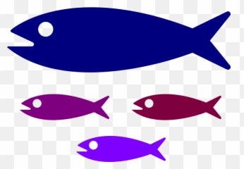 Kids Swimming Png - Small Medium Large Fish,Fish Swimming Png