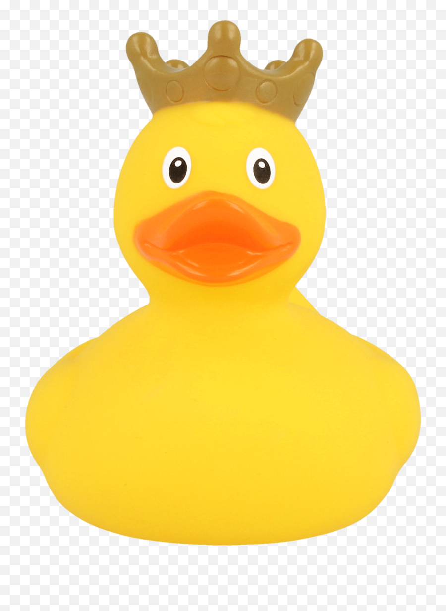 Duck With A Crown Yellow - Rubber Duck Front View Png,Star Crown Png