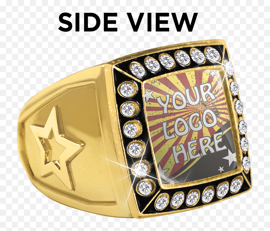 Custom Insert Gold Crystal Champion 20 Wrestling Rings - Belt Png,Wrestling Ring Png