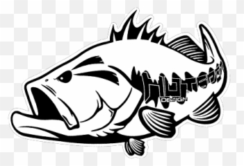 Sticker Black Bass Cm 30x20 - png