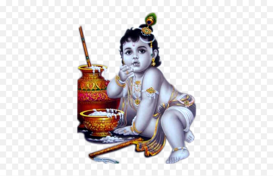 Clipart Image Krishna Png Eating Butter - Shri Krishna Images Png,Butter Transparent