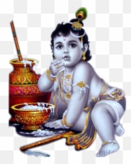 Clipart Image Krishna Png Eating Butter - Shri Krishna Images Png,Butter Transparent