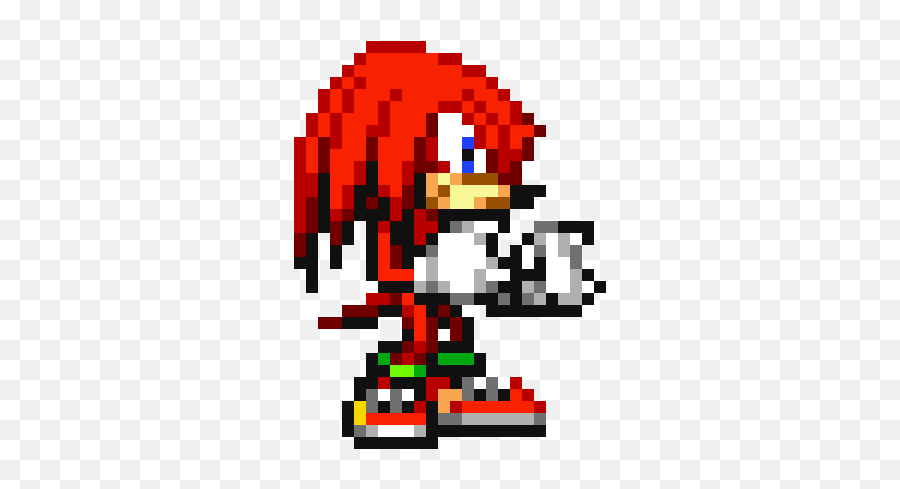 Pixilart - Knuckles Sonic Advance By Redraven48 Sonic Advance Knuckles Pixel Art Png,Sonic Advance Logo