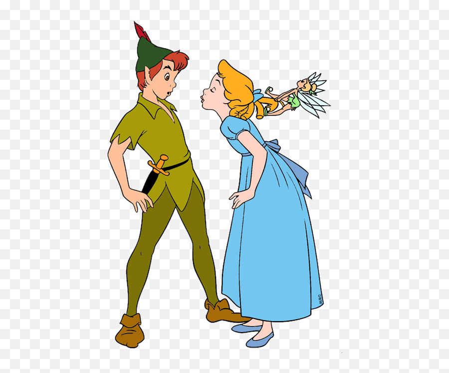 Wendyu0027s Cliparts - Peter Pan Wendy And Tinkerbell Png Peter Pan And Wendy Clipart,Tinkerbell Png