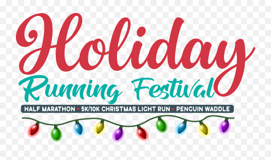 Christmas Light 5k10k - Holiday Running Festival Calligraphy Png,Christmas Light Transparent