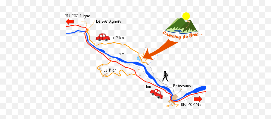 Road Map - Camping Du Brec Entrevaux Png,Camping Png