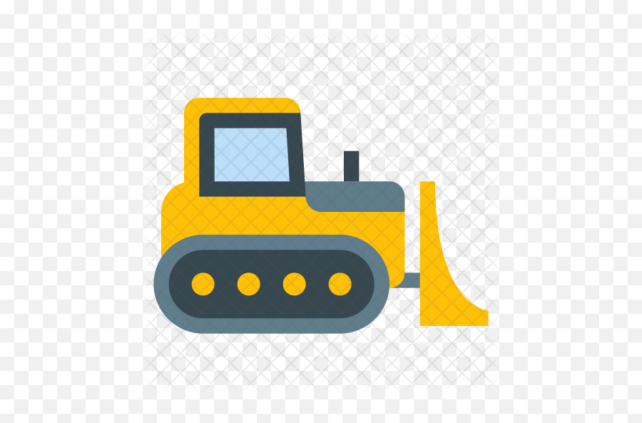 Bulldozer Icon Of Flat Style - Digger Icon Png,Bulldozer Png