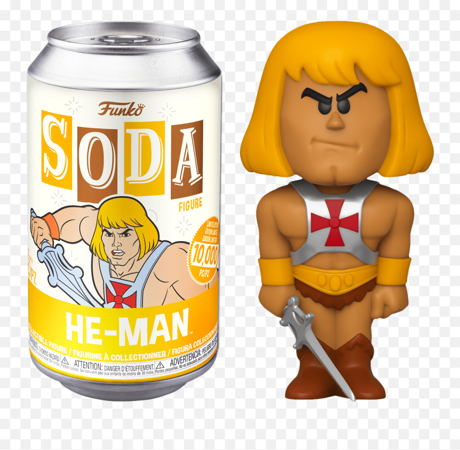 Masters Of The Universe He - Man Vinyl Soda Figure W Chase Funko Masters Of The Universe Soda He Man Vinyl Figure Png,He Man Png