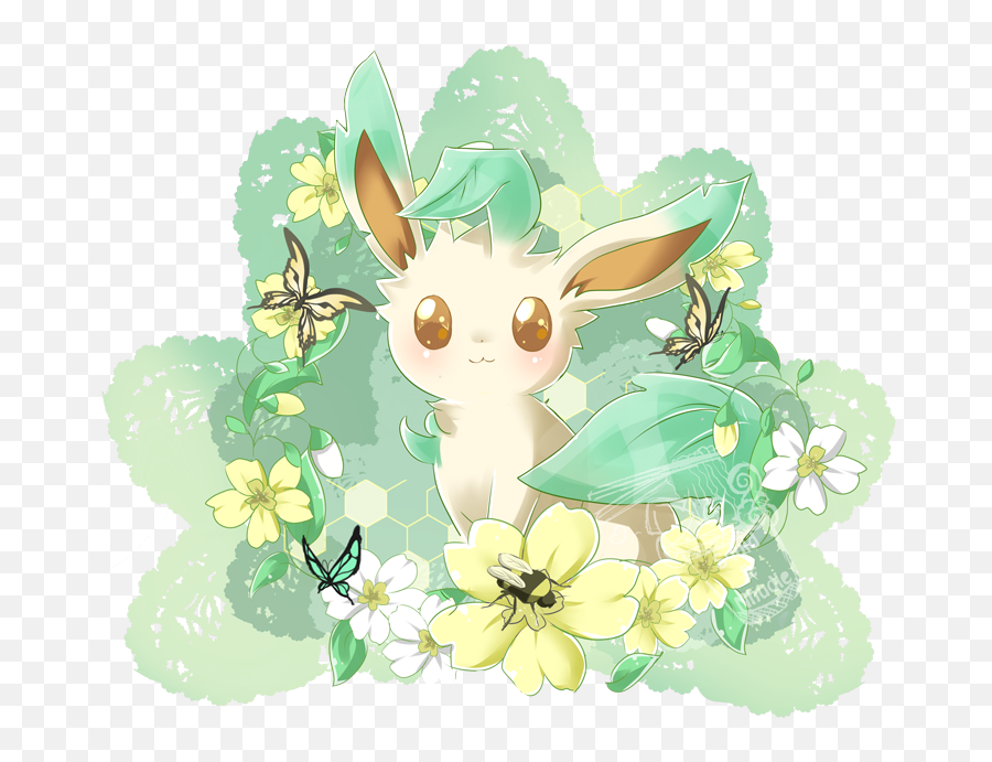 Leafeon U003c3 Shared By Kazemaru - Kun On We Heart It Leaveon Pokemon In Spring Png,Leafeon Png