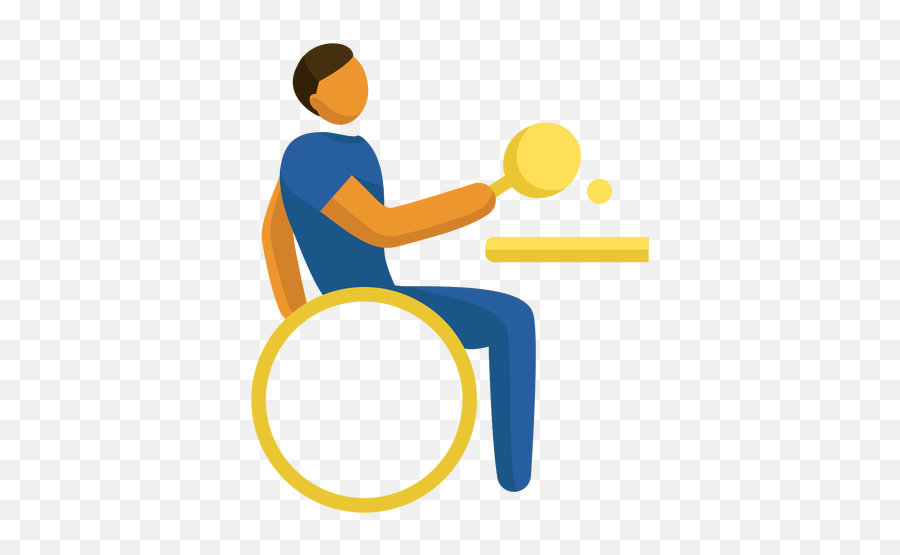 Table Tennis Paralympic Pictogram - Transparent Png U0026 Svg Active,People Sitting At Table Png