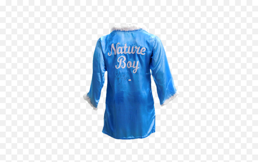 Ric Flair Autographed Blue Pro Wrestling Nature Boy Robe Jsa Coa 16x Inscription Included Png
