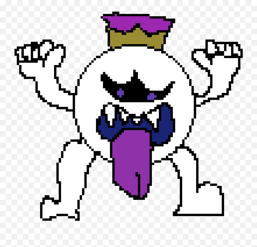 Pixilart - King Boo With Limbs By Dandaundertale Dot Png,King Boo Png