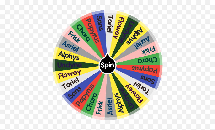 Undertale Character Generator Spin The Wheel App - Undertale Character Wheel Png,Undertale Papyrus Png